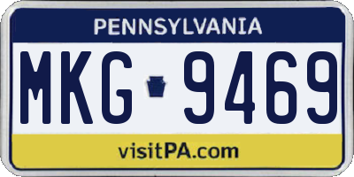 PA license plate MKG9469
