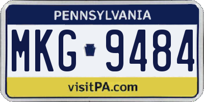 PA license plate MKG9484