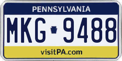 PA license plate MKG9488