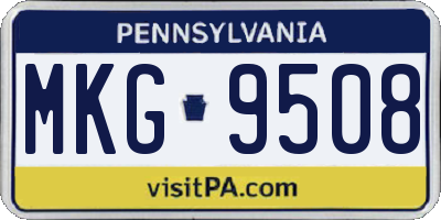PA license plate MKG9508
