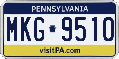 PA license plate MKG9510