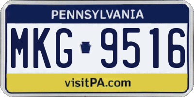 PA license plate MKG9516