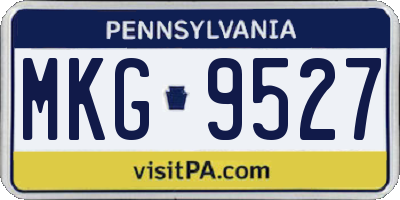 PA license plate MKG9527