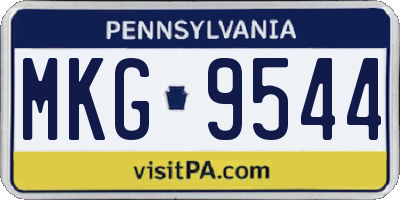 PA license plate MKG9544