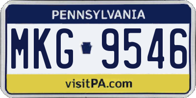 PA license plate MKG9546
