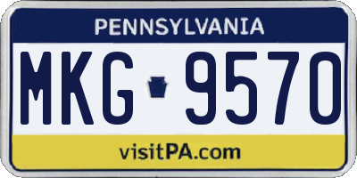 PA license plate MKG9570