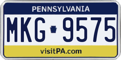 PA license plate MKG9575