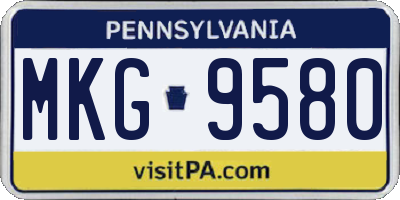 PA license plate MKG9580