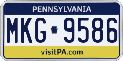 PA license plate MKG9586