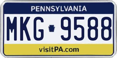 PA license plate MKG9588