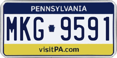 PA license plate MKG9591