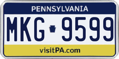 PA license plate MKG9599