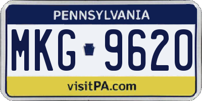PA license plate MKG9620
