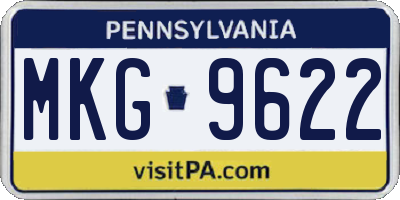 PA license plate MKG9622