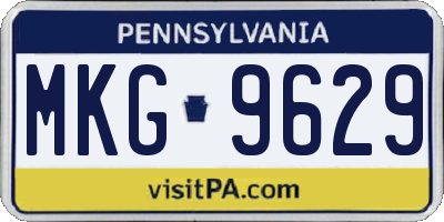 PA license plate MKG9629