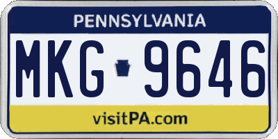 PA license plate MKG9646