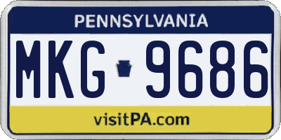 PA license plate MKG9686