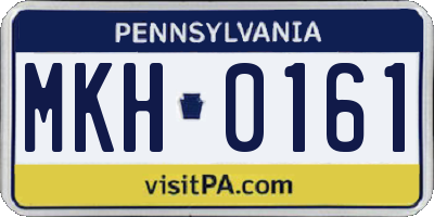 PA license plate MKH0161