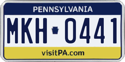 PA license plate MKH0441