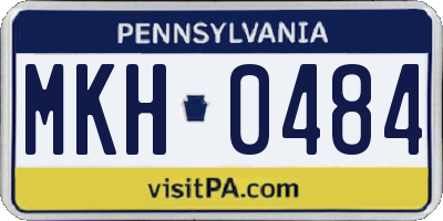 PA license plate MKH0484