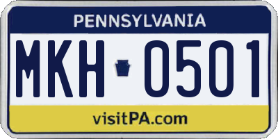 PA license plate MKH0501