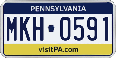 PA license plate MKH0591