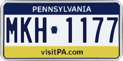 PA license plate MKH1177