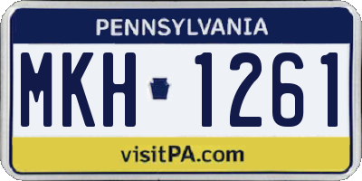 PA license plate MKH1261