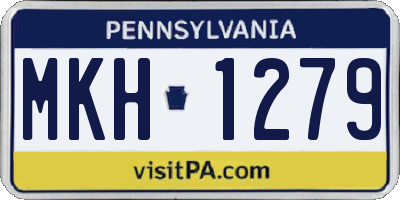 PA license plate MKH1279