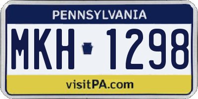 PA license plate MKH1298