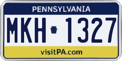 PA license plate MKH1327