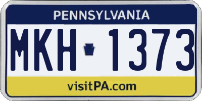 PA license plate MKH1373