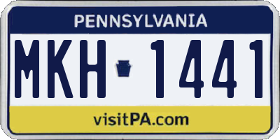 PA license plate MKH1441