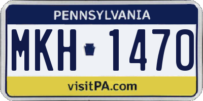 PA license plate MKH1470