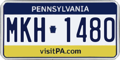 PA license plate MKH1480
