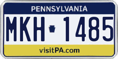PA license plate MKH1485