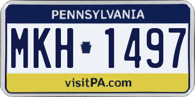 PA license plate MKH1497