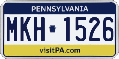 PA license plate MKH1526