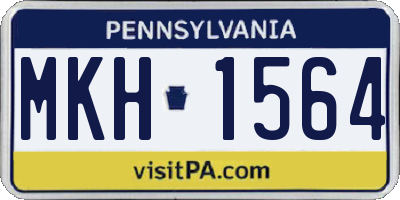 PA license plate MKH1564