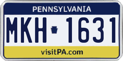 PA license plate MKH1631