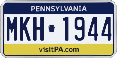 PA license plate MKH1944