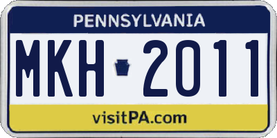 PA license plate MKH2011