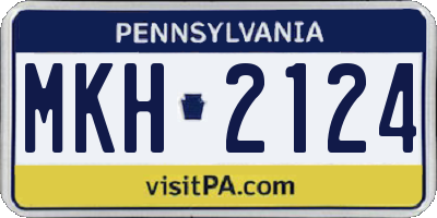 PA license plate MKH2124