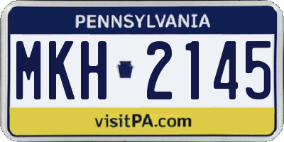PA license plate MKH2145