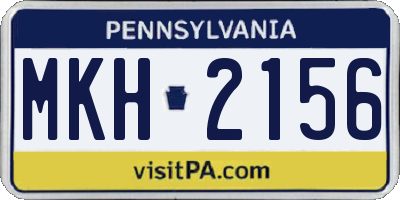 PA license plate MKH2156