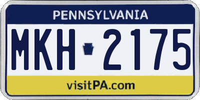 PA license plate MKH2175