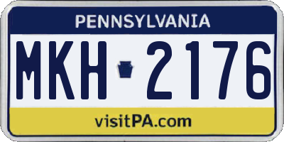 PA license plate MKH2176