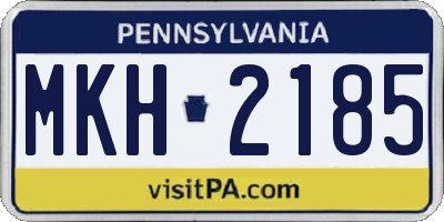 PA license plate MKH2185