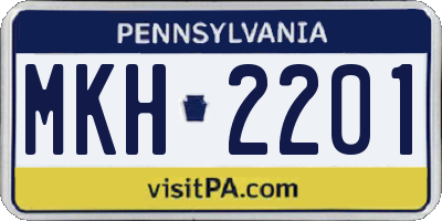 PA license plate MKH2201