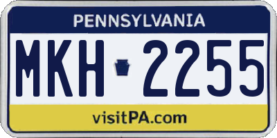 PA license plate MKH2255